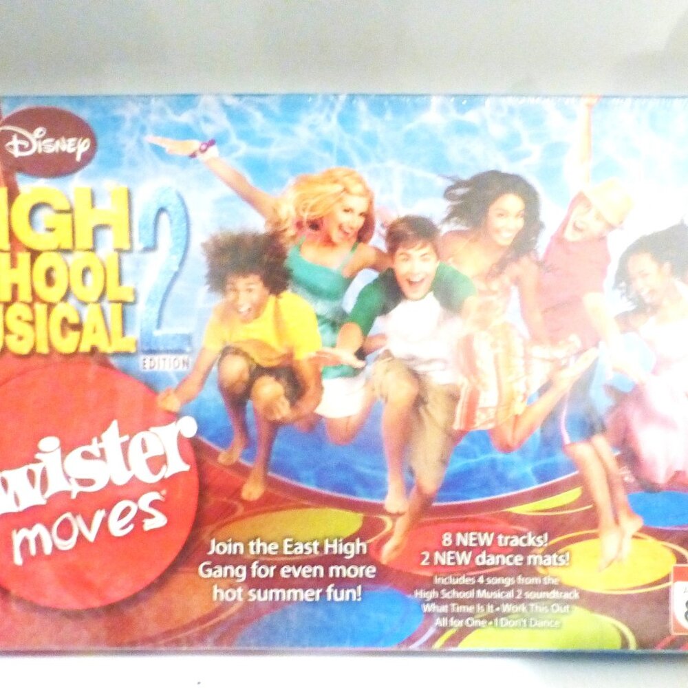 Disney High School Musical 2 Ed. TWISTER MOVES Game 8 New Tracks 2 Dance Mats - Picture 1 of 4